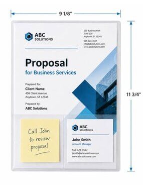 48 - Clear 2-Pocket Presentation Folder Organizer Business Proposal Holder